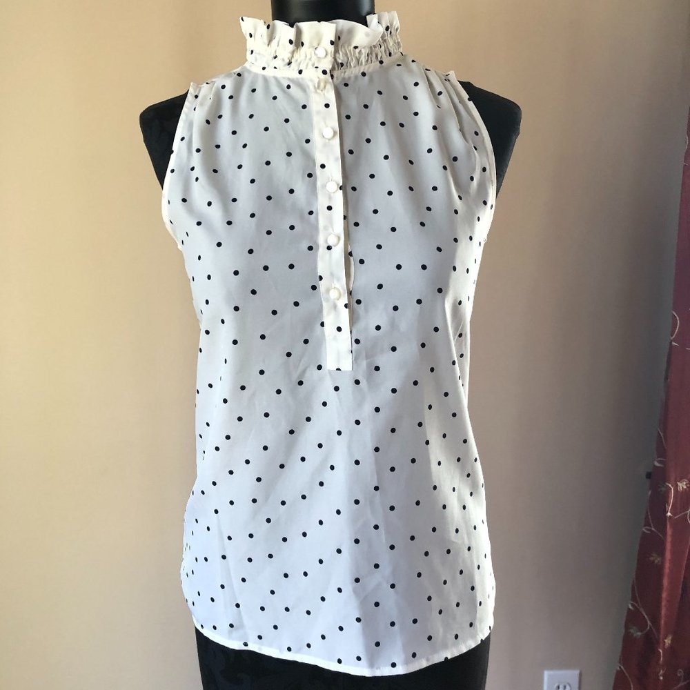 J. Crew Ruffle Sleeveless Top Size 0